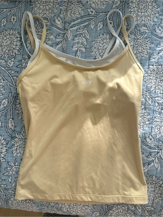 SET Active Tops - SET Active Yellow Tank & Short Set
